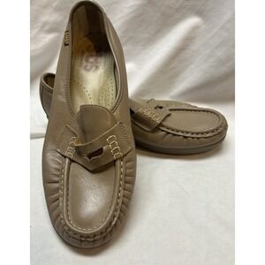 SAS® CLASSIC Slip-On Mocha Leather Penny Loafer Shoes Women's US Size 9.5 WW